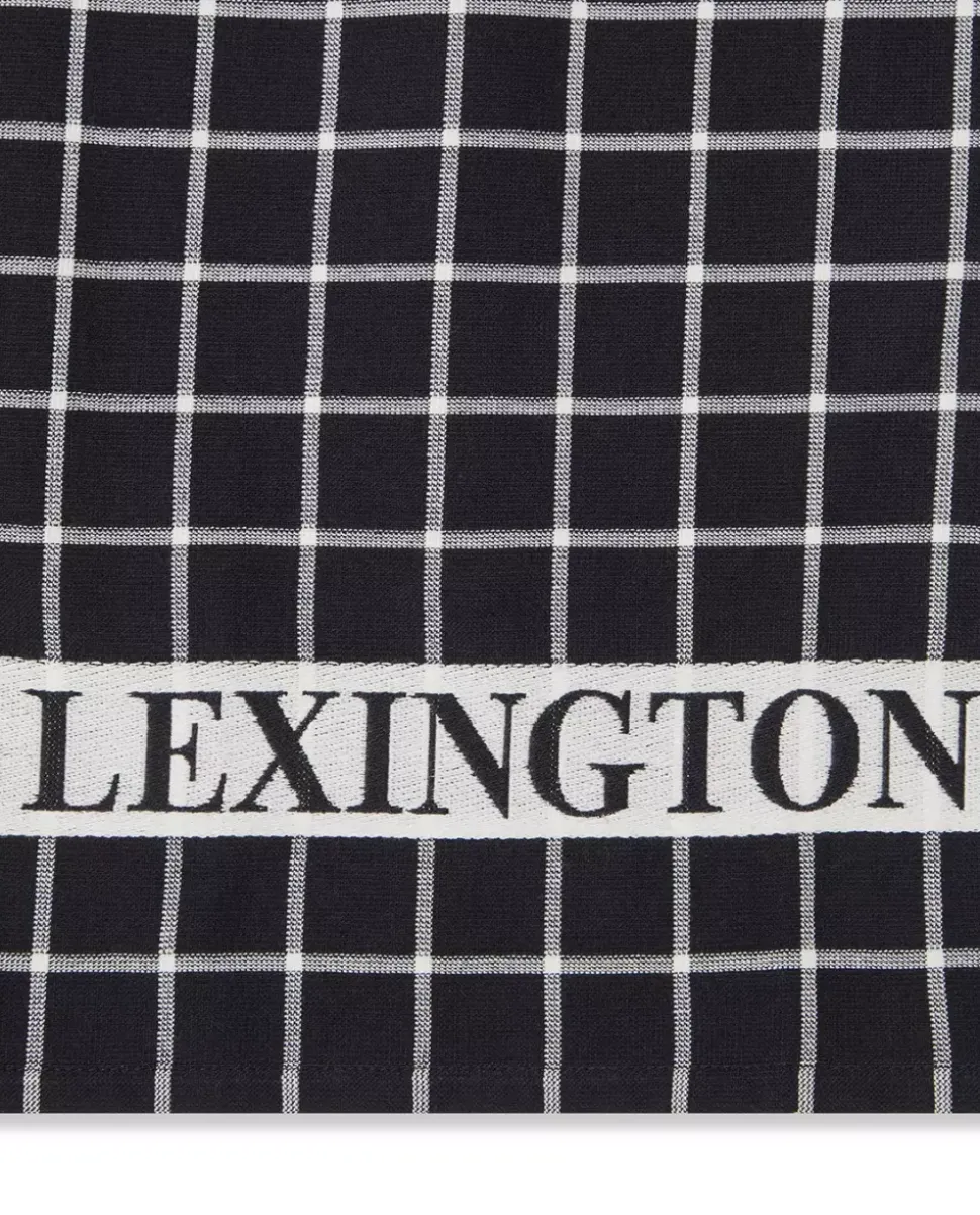 Lexington Frottéhåndkle Svart/Hvit 50x70