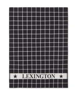 Lexington Frottéhåndkle Svart/Hvit 50x70