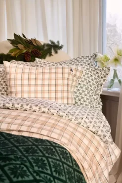 Lexington Grønt/Beige/Hvitt Rutete Bomullsflanell Sengetøy