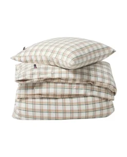 Lexington Grønt/Beige/Hvitt Rutete Bomullsflanell Sengetøy
