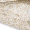 Lexington Hvit/Beige Blomster Bomullsateng Sengesett Dobbeldyne