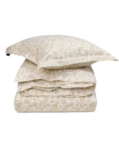 Lexington Hvit/Beige Blomster Bomullsateng Sengesett Dobbeldyne