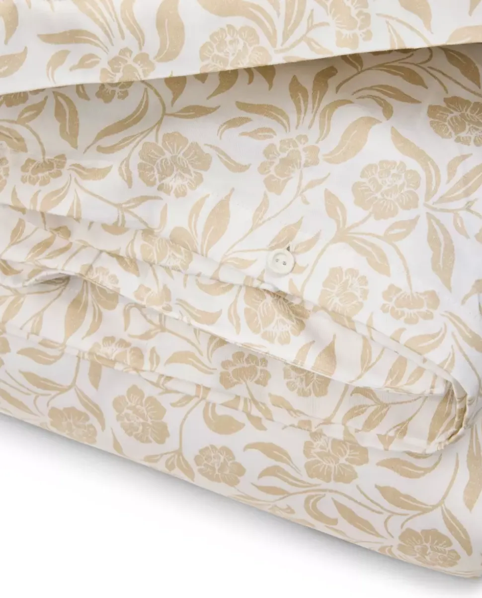 Lexington Hvit/Beige Blomster Bomullsateng Sengesett Lang