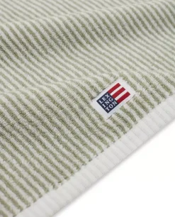 Lexington Icons Original Håndkle Vintage Green/White Striped 50x70