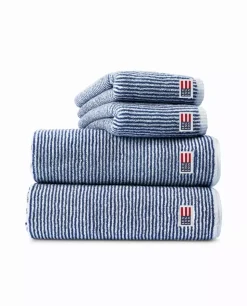 Lexington Icons Original Håndkle 50x70 Hvit/Navy