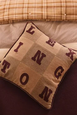 Lexington Nålestripet Bomullsflanell Sengesett Beige/Brun 140x220/50x20