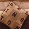 Lexington Nålestripet Bomullsflanell Sengesett Beige/Brun 140x200/50x70