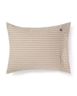 Lexington Nålestripet Bomullsflanell Sengesett Beige/Brun 140x200/50x70