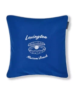 Lexington Putetrekk I Økologisk Bomullstwill Med Blå Logo, Blå/Hvit
