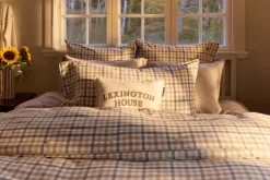 Lexington Rutet Bomullsflanell Sengesett Normal