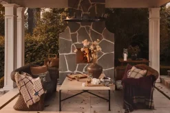 Lexington Rutet Bomullsputetrekk Brun/Fudge/Lys Beige 50x50