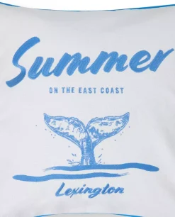 Lexington Summer Whale Putetrekk I Resirkulert Bomull, Hvit/Blå