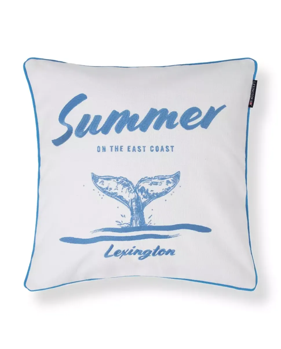 Lexington Summer Whale Putetrekk I Resirkulert Bomull, Hvit/Blå