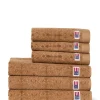 Lexington Velourhåndkle Med Jacquardmønster Fudge 50x70