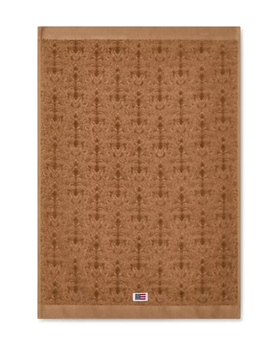 Lexington Velourhåndkle Med Jacquardmønster Fudge 50x70