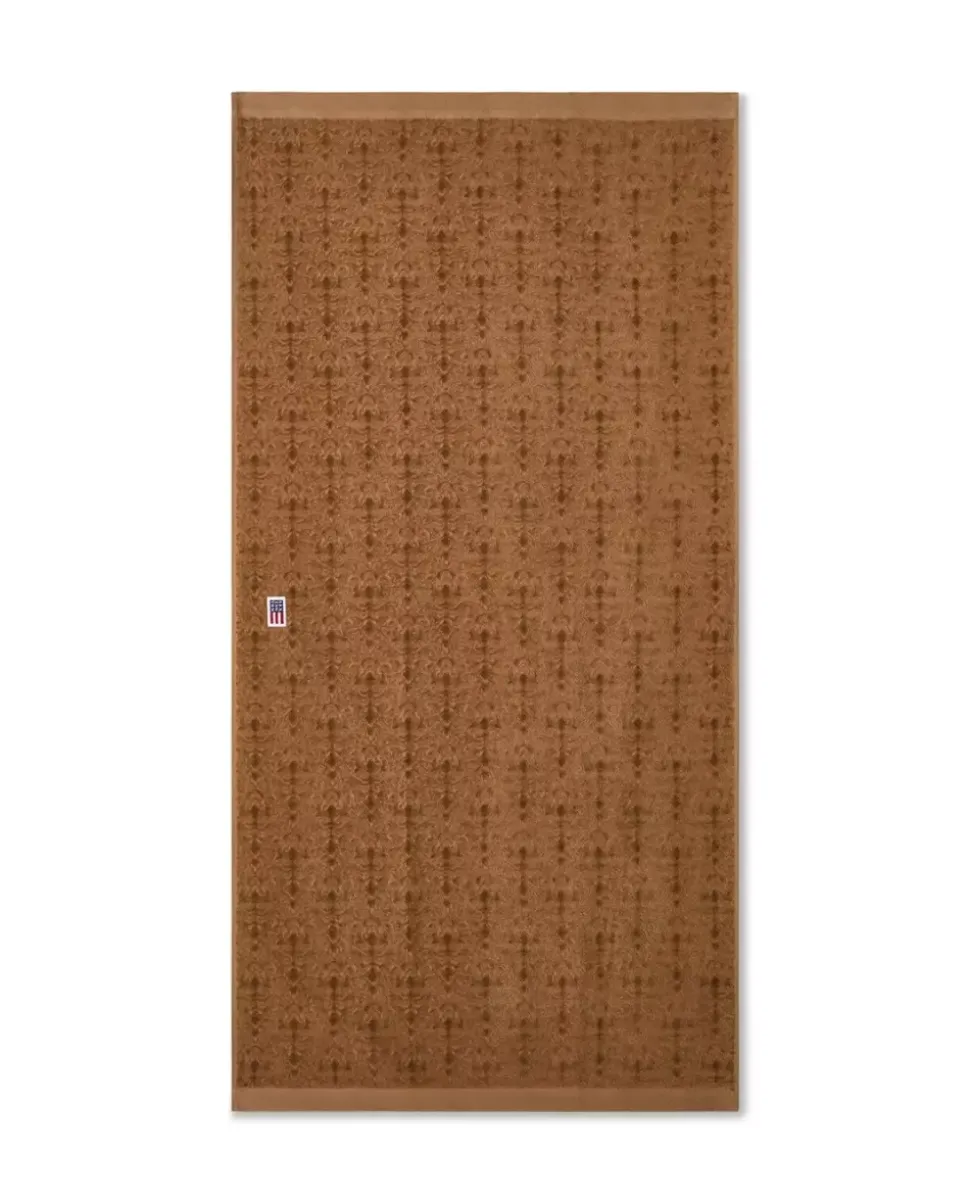 Lexington Velourhåndkle Med Jacquardmønster Fudge 50x70
