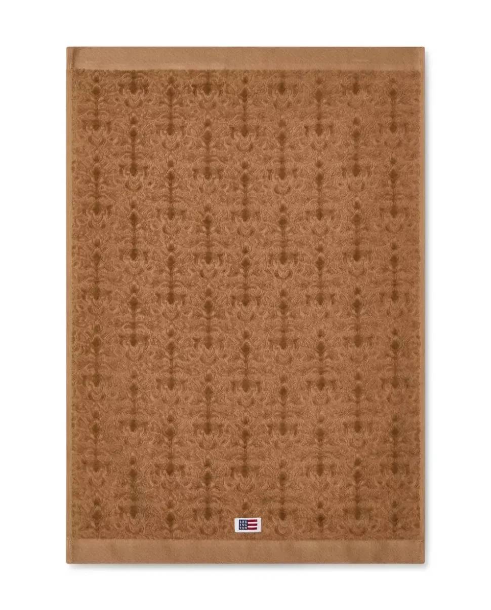 Lexington Velourhåndkle Med Jacquardmønster Fudge 30x50
