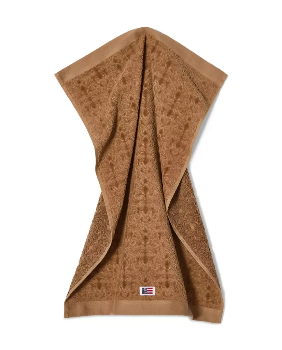 Lexington Velourhåndkle Med Jacquardmønster Fudge 30x50