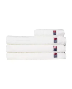 Lexington Velour Jacquard Håndkle Med Logo Hvitt 70x130cm