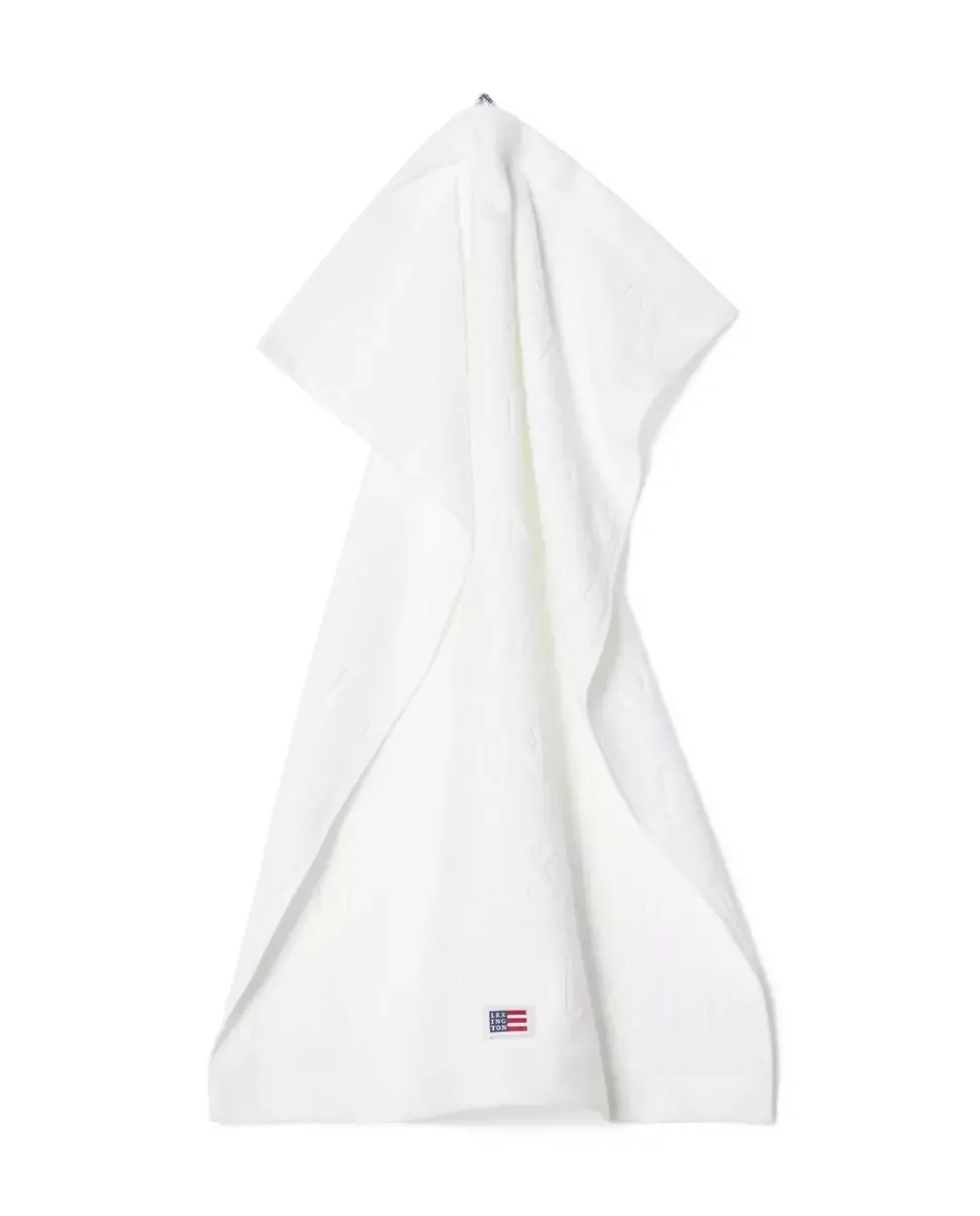 Lexington Velour Jacquard Håndkle Med Logo Hvitt 70x130cm