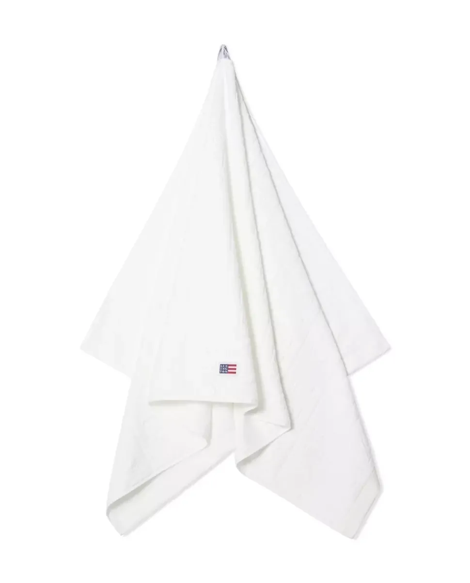 Lexington Velour Jacquard Håndkle Med Logo Hvitt 50x70cm