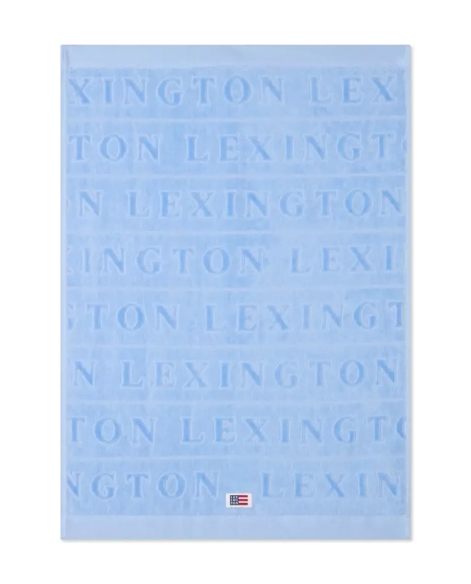 Lexington Velour Jacquard Håndkle Med Logo Himmelblå 50x70cm