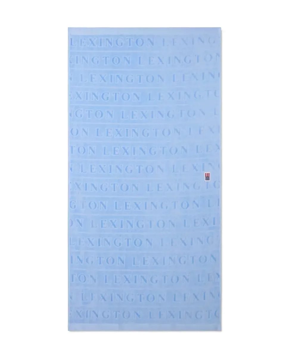Lexington Velour Jacquard Håndkle Med Logo Himmelblå 50x70cm