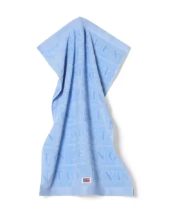 Lexington Velour Jacquard Håndkle Med Logo Himmelblå 30x50cm