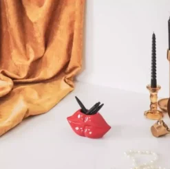 Lip Krukke/Vase Rød H7