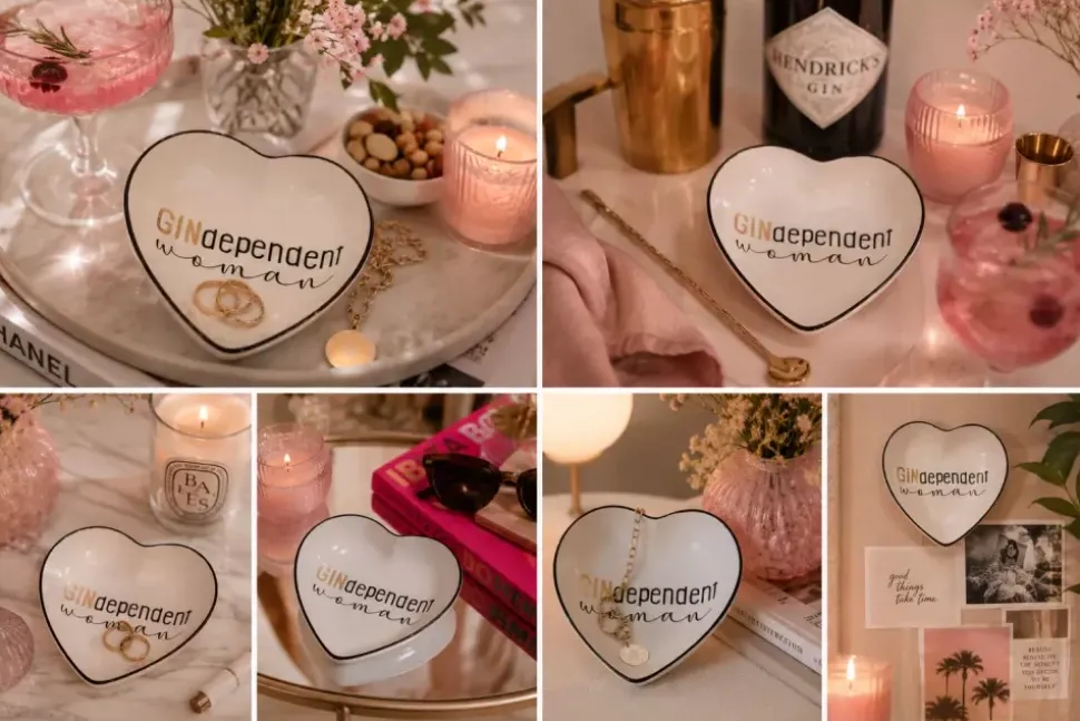 Love Plates - Gindependent Woman Hjerte