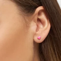 Love U Ørering 1 stk Pink