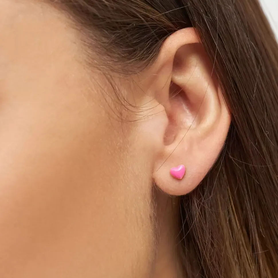 Love U Ørering 1 stk Pink