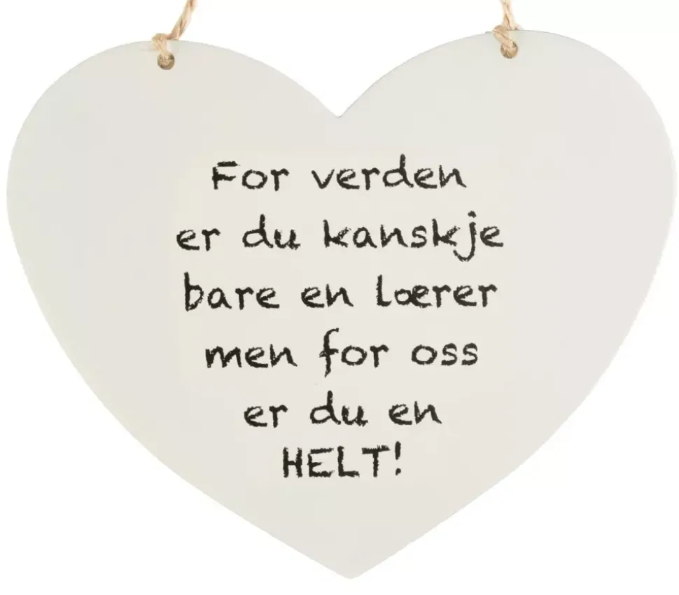 Lærer Hjerteskilt 13x11
