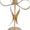 Lysestake sløyfe gull metall 8x24x18cm