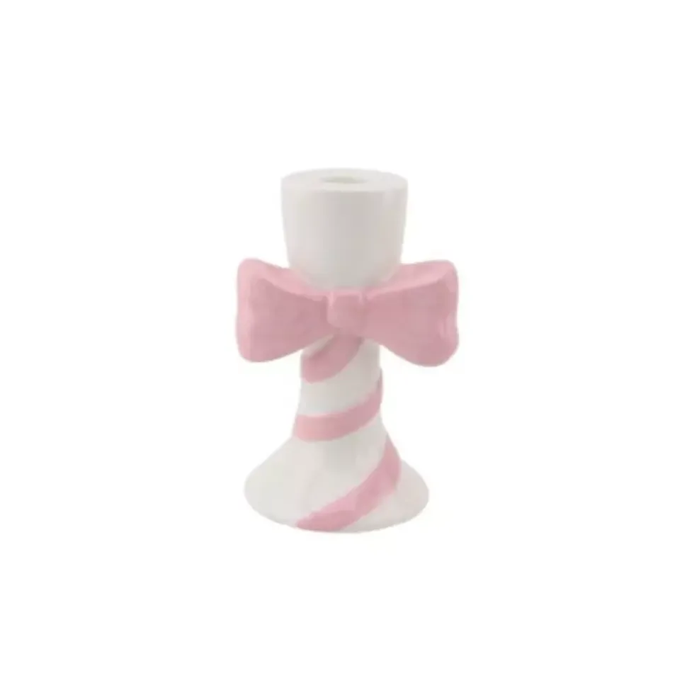 Lysestake Sløyfe Hvit/Rosa