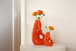 Madame Crevette Lobstervase S Oransjrød