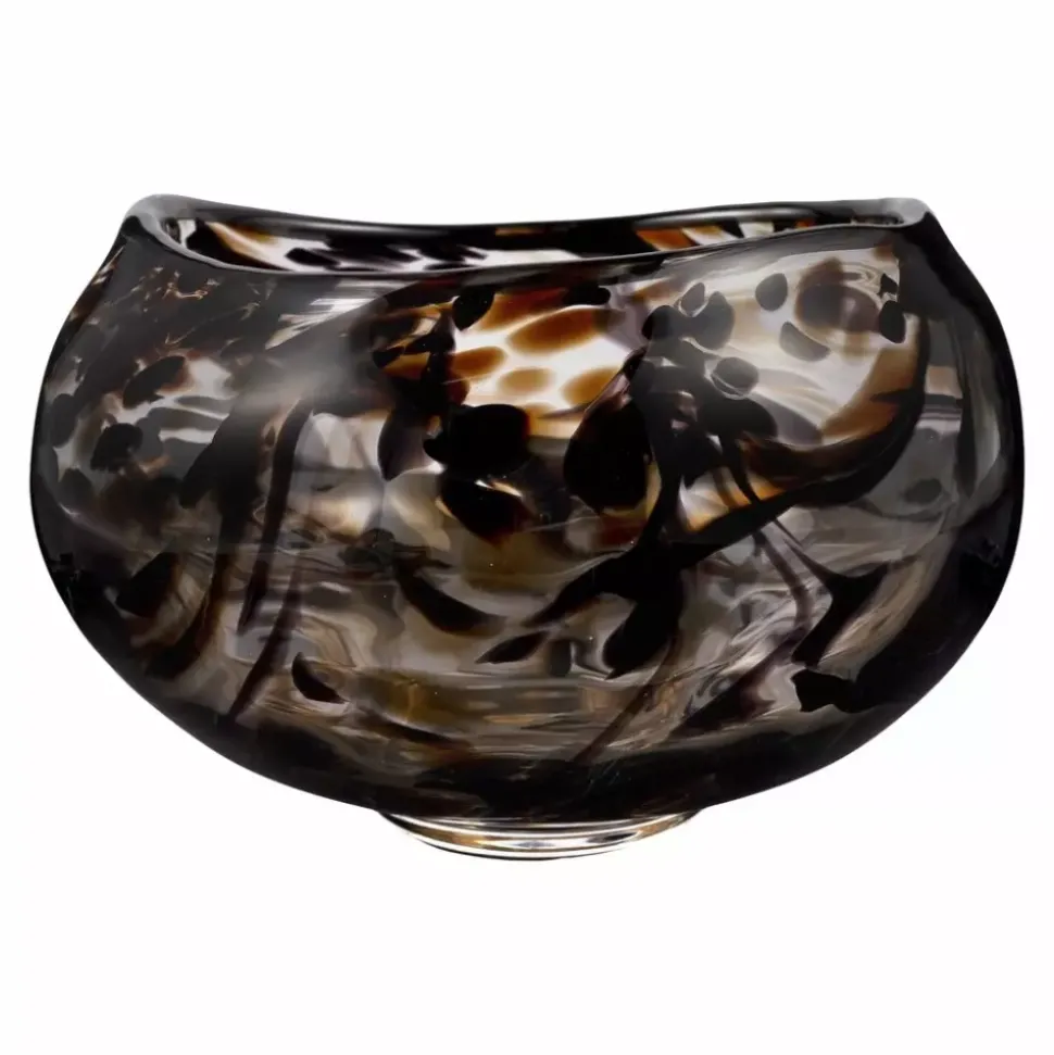 Magnor - Art bolle kunstglass sort/brun 23 cm