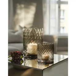 Magnor Harlekin Lykt/vase S Light Topaz 12,5cm