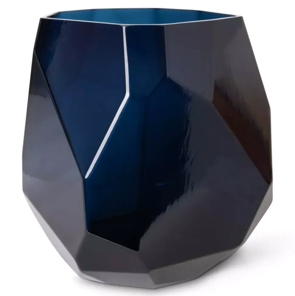 Magnor Iglo Lykt/Vase Blå H22