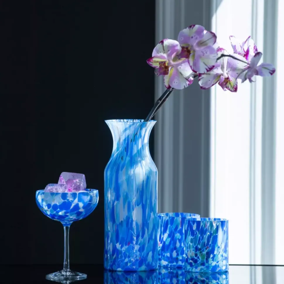 Magnor Swirl Drikkeglass/lykt Blå Multi 35cl