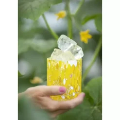 Magnor Swirl Glass/lykt Gul