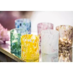 Magnor Swirl Glass/lykt Gul