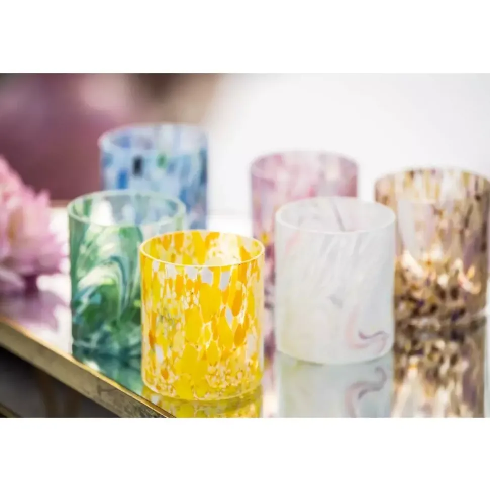 Magnor Swirl Glass/lykt Gul
