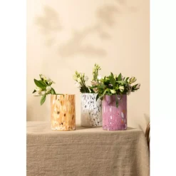 Magnor Swirl Lykt/vase Hvit 19cm