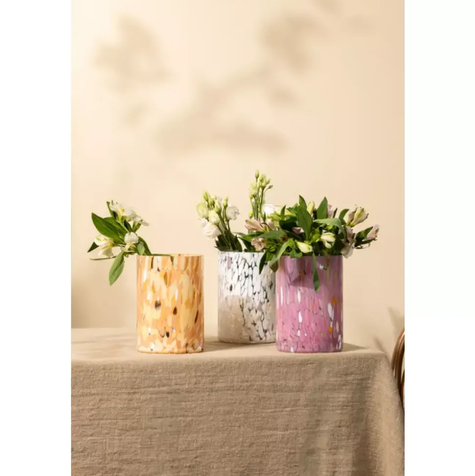 Magnor Swirl Lykt/vase Rosa 19cm