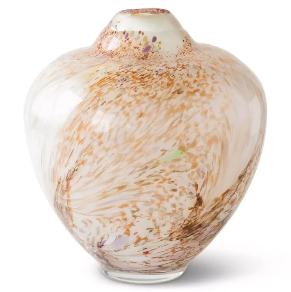 Magnor - Unik skulptur kunstglass brun multi stor 31 cm