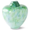 Magnor - Unik skulptur kunstglass grønn multi stor 31 cm