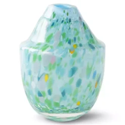 Magnor - Unik skulptur kunstglass grønn multi liten 17 cm