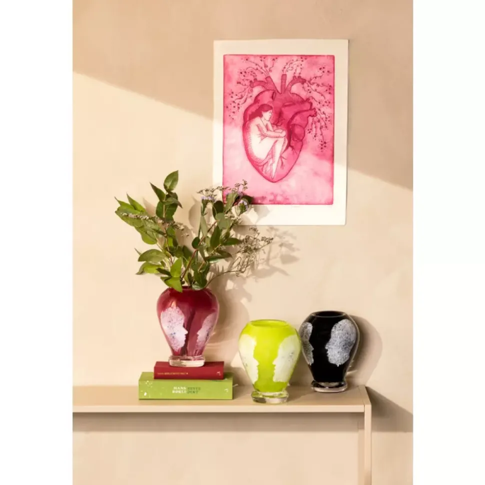 Magnor - Vi Møtes kunstglass vase grønn 18 cm