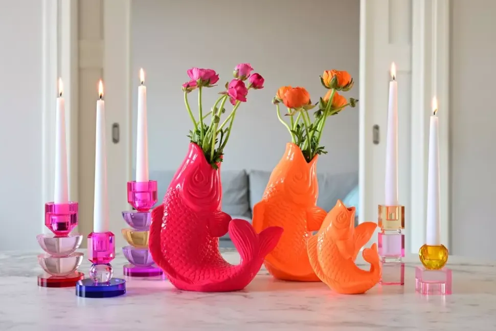 Mamsell Koi Fiskevase XS Neonrosa